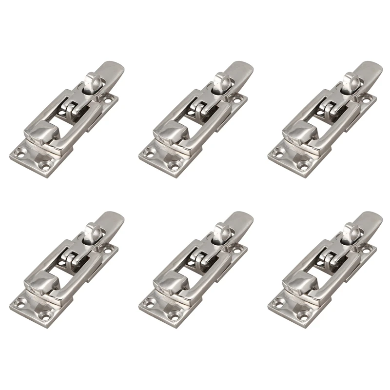 6X 316 Stainless Steel Marine Boat Door Lock Latch Catch Anti-Rattle Fastener Clamp 70Mm Marine Hardware