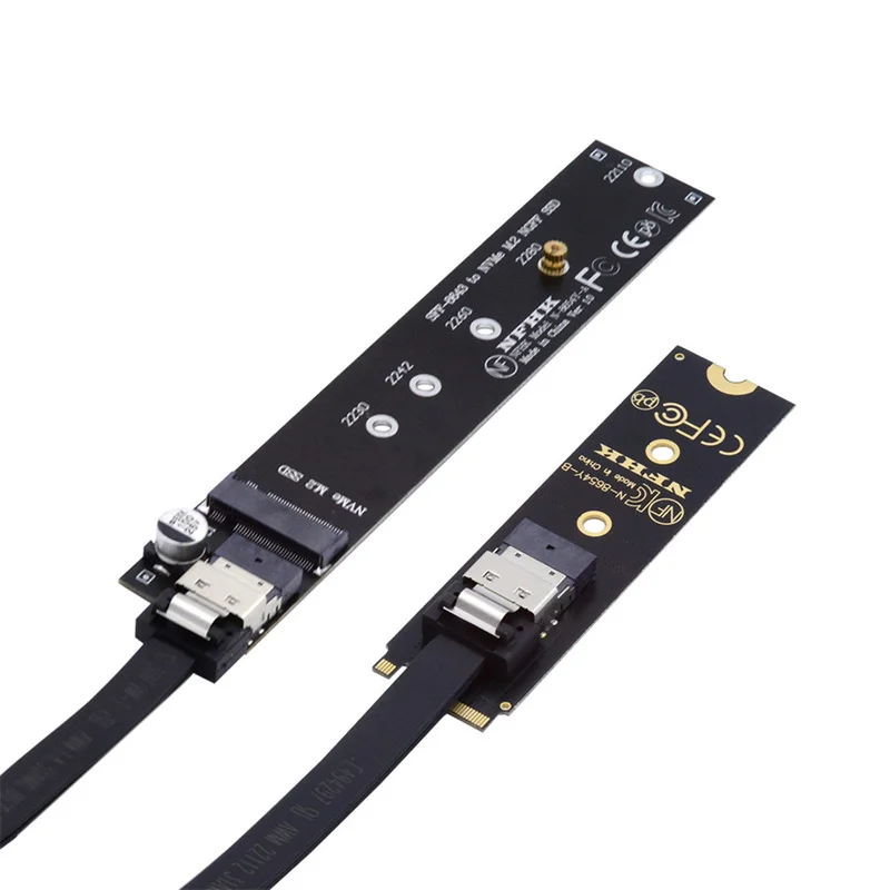 

Chenyang NGFF M-Key NVME Male to Female Extension Cable 40cm with SFF-8654 Connector for Mainboard SSD 2280/22110