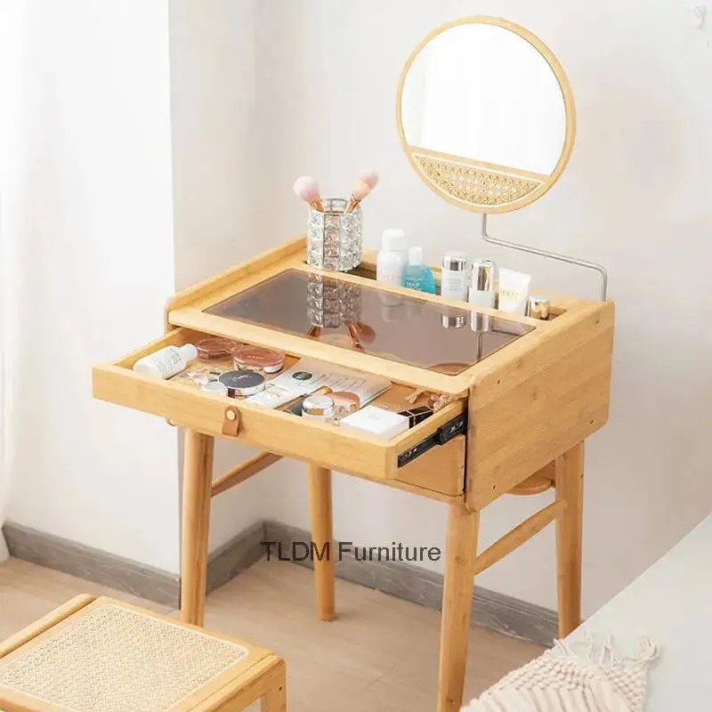 Mesa de tocador minimalista de diseño para dormitorio, tocador pequeño de maquillaje para Chep, organizador de belleza, muebles para niña Comoda Pra Quarto