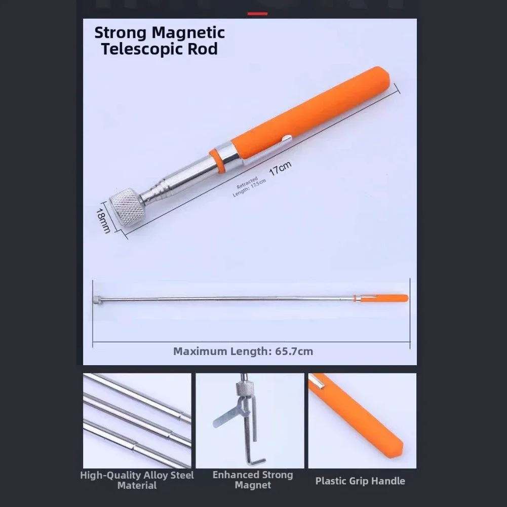Lightweight Magnetic Tool Magnetic Suction Rod Efficient Tool For Hard-to-Reach Areas Excellent Suction Power Efficiency Tool