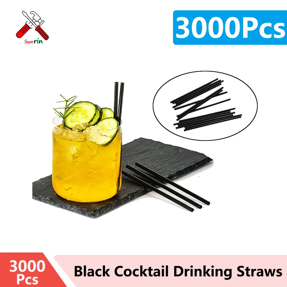 

50-3000PCS Black Straws Flexible Drinking Straws Curved Bendable Plastic Drink Tube Straw Wedding bar Party Accessory