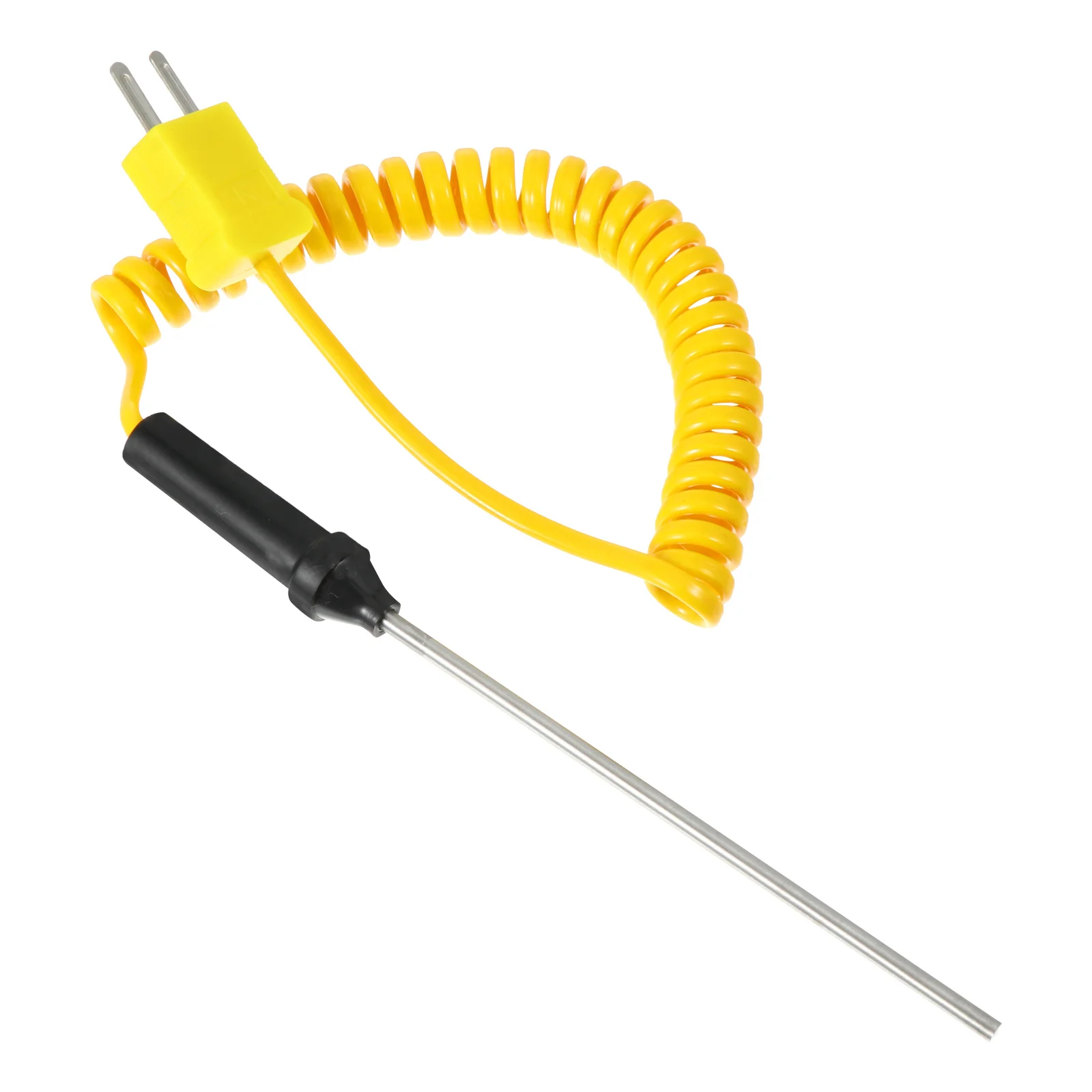 Stainless -Type Thermocouple Probe Digital Thermometer Sensor Bendable Without Cracking Male Plug Front End Opening