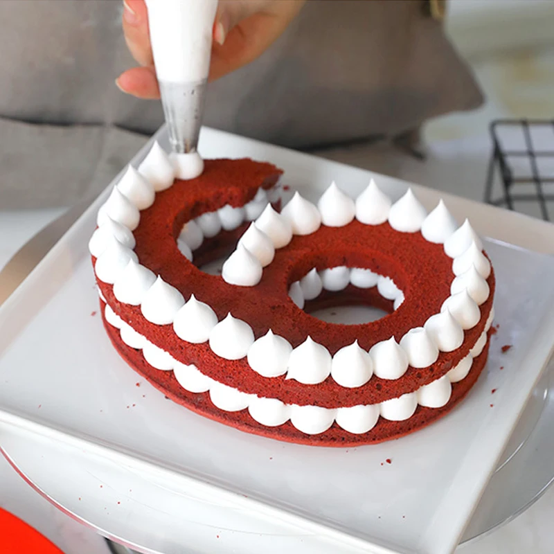 0-8 Numeral Cake Stencils 10/12/14/16/18 Inch White PET Plastic Number Templates Birthday Anniversary Layered Cake Baking Tools