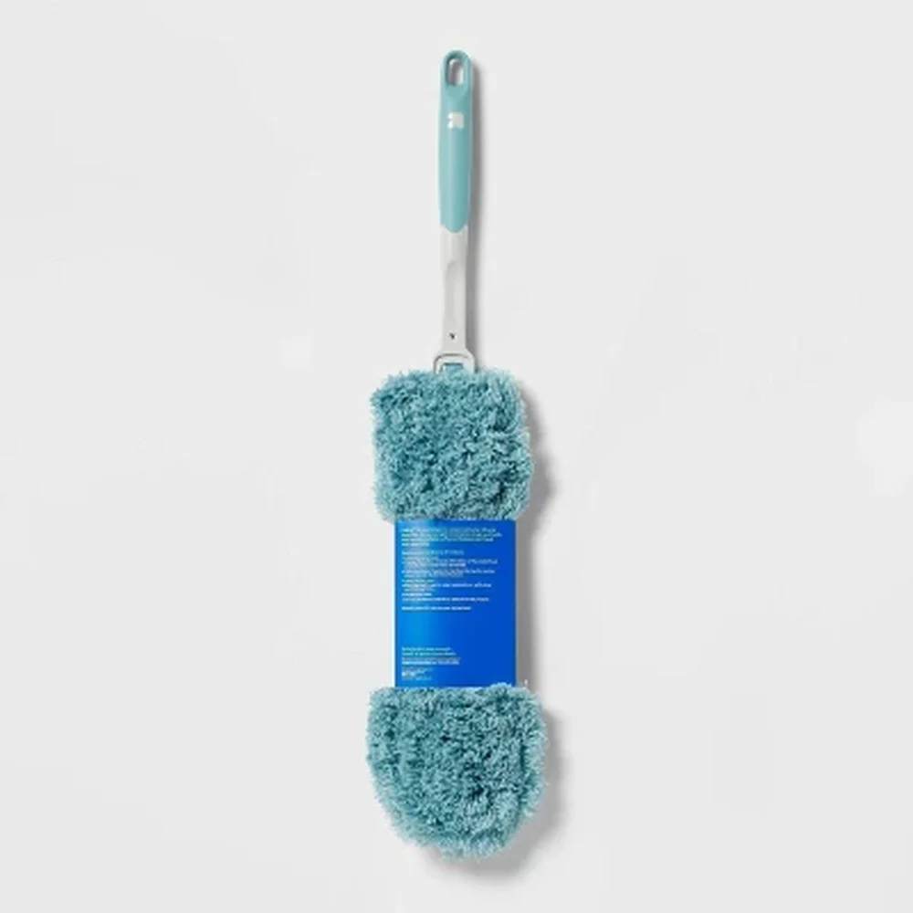 Handheld Microfiber Dust Wand Soft Grip Reusable Duster Multi-Surface Cleaning Tool with Hanging Loop Sustainable Design