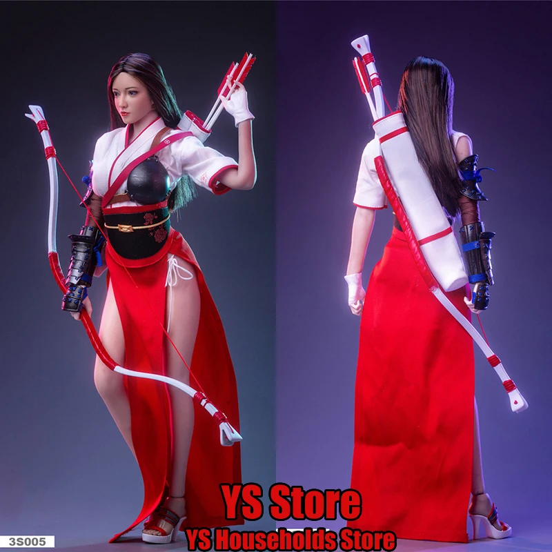 

3STOYS 3S005 1/6 Scale Female Soldier Archer High Slit Red Dress Long Bow Weapon Accessories For 12" Action Figure Model Body