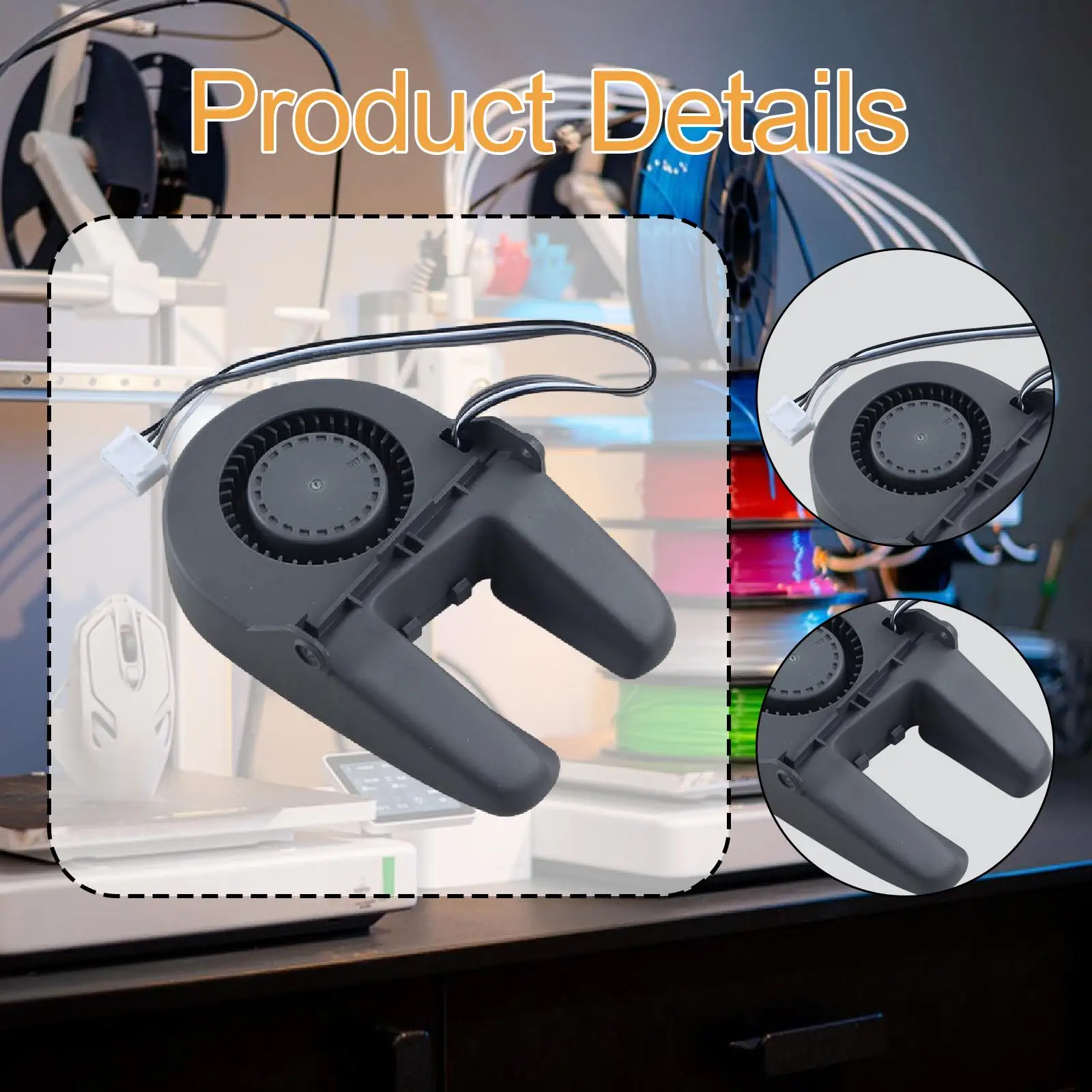

Blower Fan 3D Printer Accessories Efficient Cooling System Heavy Duty Easy Installation Sturdy Low Noise