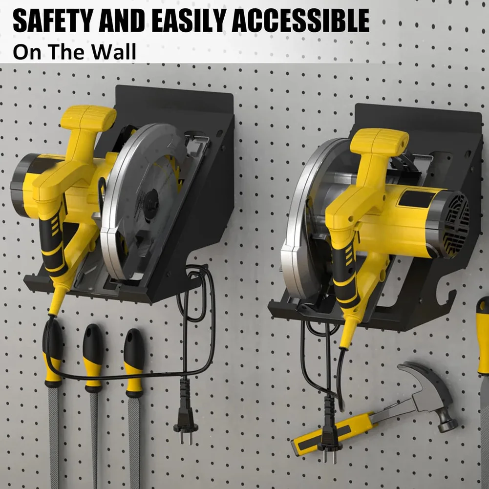 Circular Saw Holder Wall Mount Storage Organizer Rack for Garage Workshop with Rustproof Stainless Steel Build