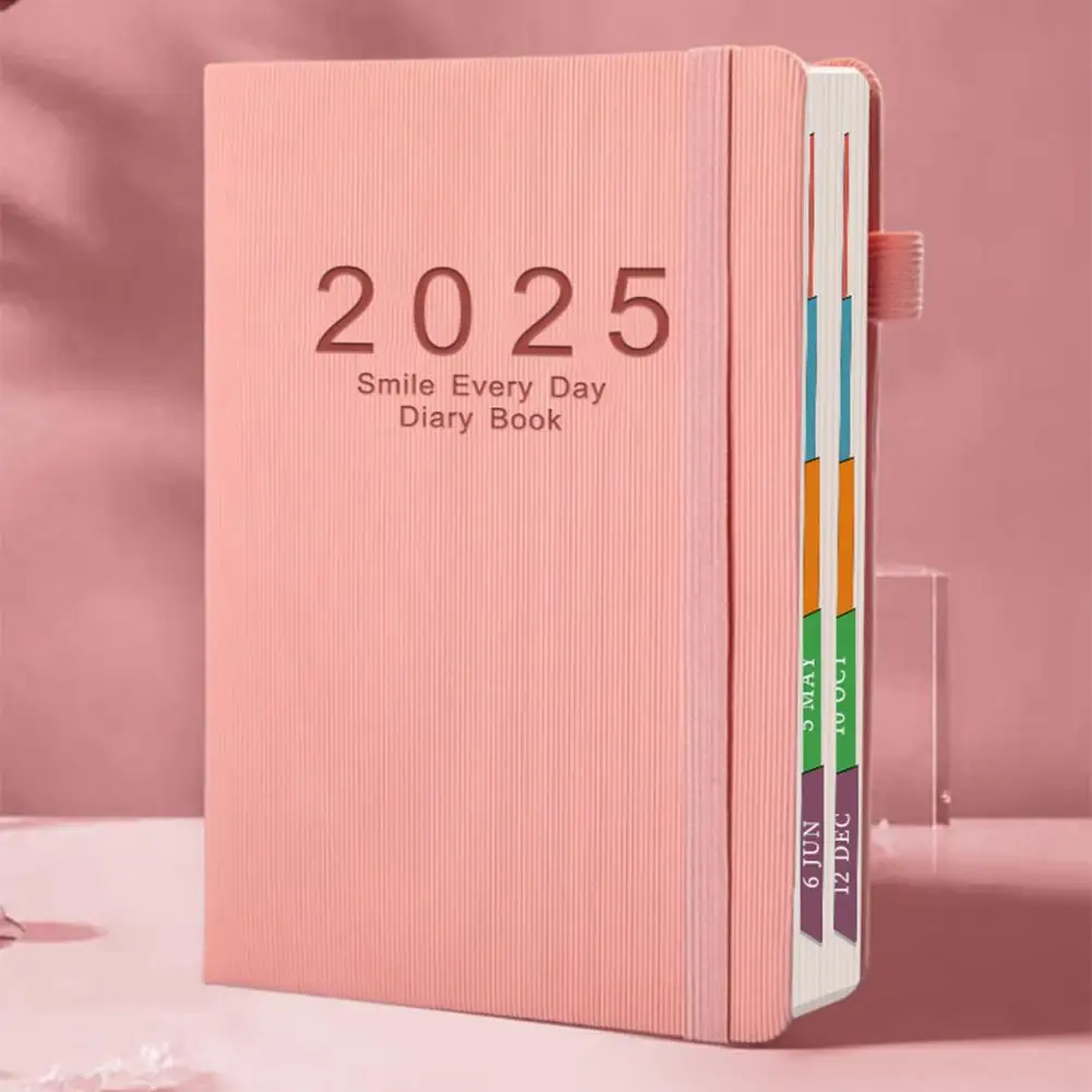 2025 Daily Planner One Page Per Day Jan-Dec A5 Day Planner 2025 Daily Calendar Monthly Tabs Hardcover 2025 Hourly Appointment Bo