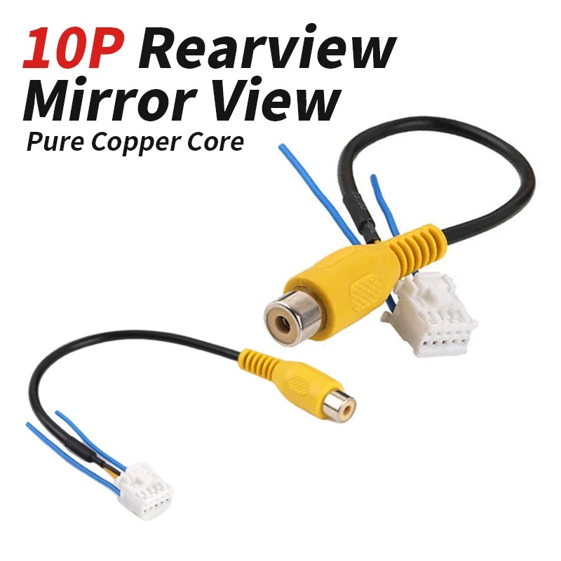 10pcs Universal Android Radio Auto Accessoires 360° Backup 10Pin Camera Video Ingangskabel Adapter Bedrading Cale Connector 15cm