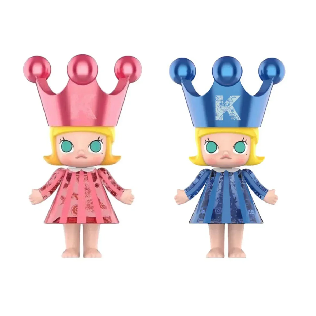 Figura de acción de Molly Princess 100% Mega Royal Crown Blue, colección de arte, vestido azul y rosa, modelo de edición exclusiva, regalos coleccionables