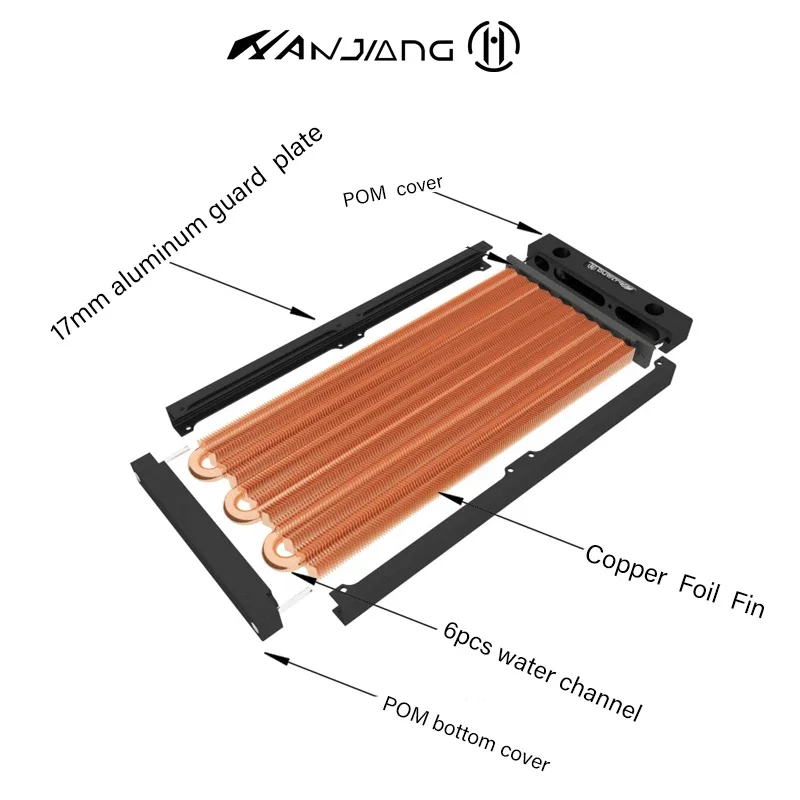 Imagem -05 - Refrigerador de Água de Cobre Super Fino para Computador 17 mm 240 mm 360 mm pc Refrigerando g1 4