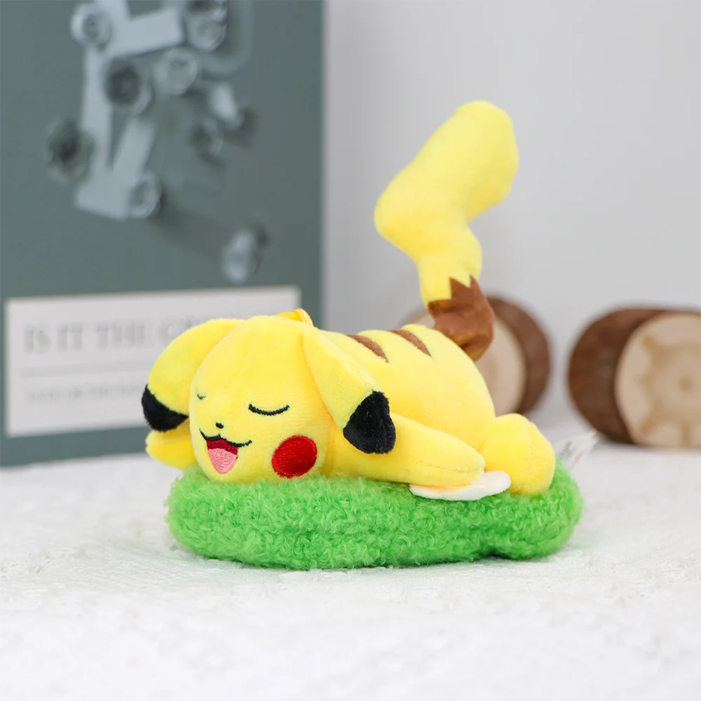 Original Potdemiel Piplup Gengar Schlüsselanhänger Plüschtiere Clefairy Slowpoke Jigglypuff Eevee Mimikyu Rowlet Anhänger Plüschpuppen – Detail 9