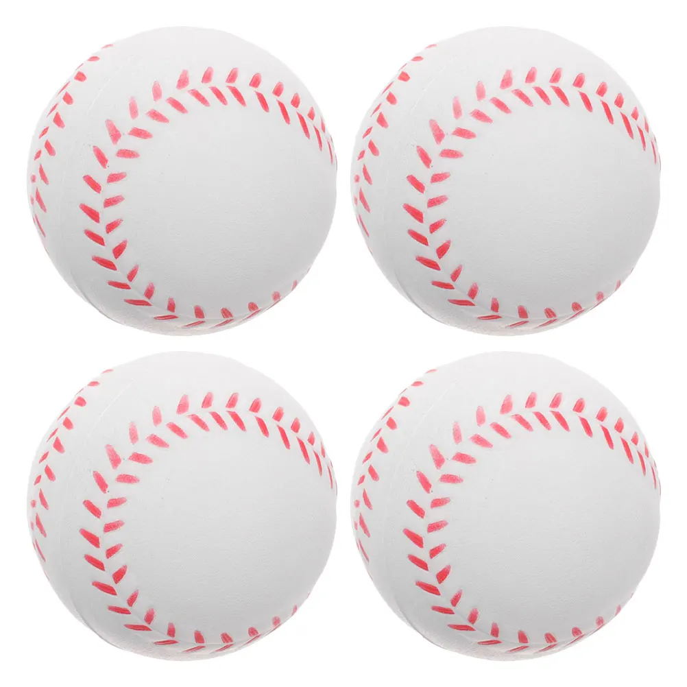 

4pcs Training Baseball Children Mini Soft Pu Practice Balls for Kids Indoor Sports Lightweight Durable