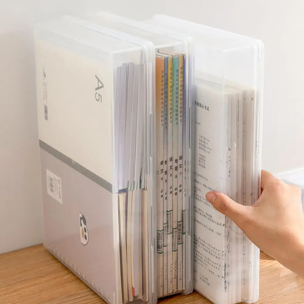 Dust-proof Document Storage Container Transparent Plastic Box For Data Certificate Stationery Jewelry Portable A4 File Organizer