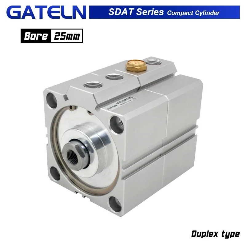 SDAT25 series Duplex type Double acting pneumatic compact air cylinder SDAT25X100X0 SDAT25X50X0-S