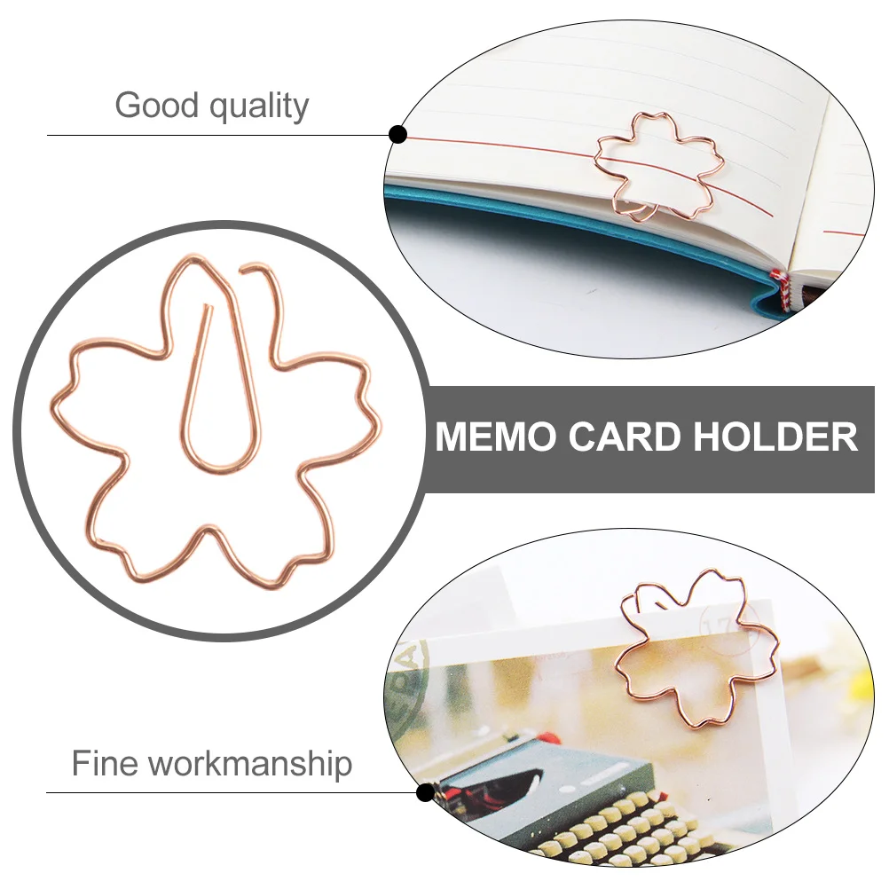 20 Pcs Shaped Paper Clip Stationery Store Office Supply Clips Diary Decoration Upside down Accessories Kawaii Clamp Decorative