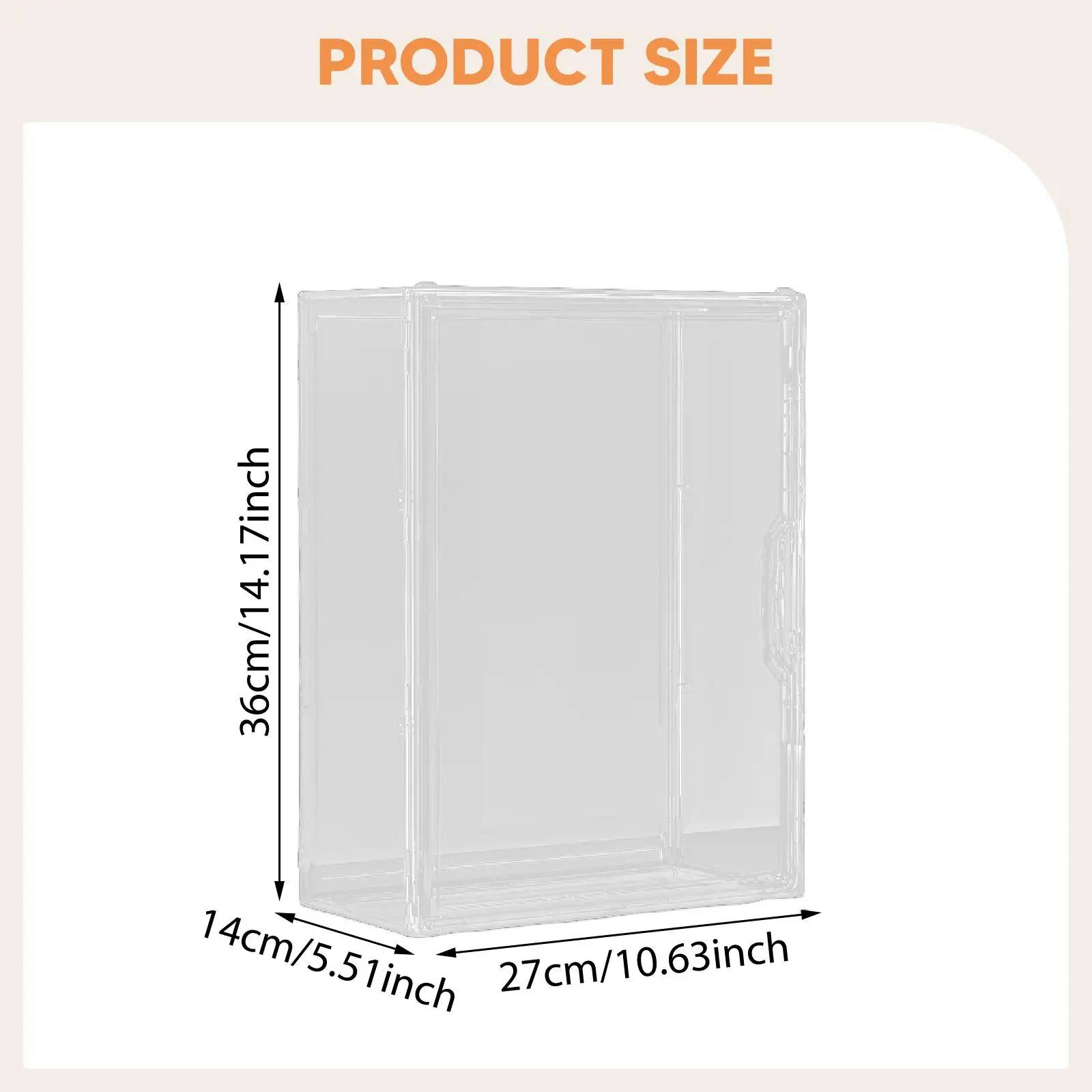Action Figure Display Case Desktop Organizer Container Dustproof Gift Countertop Clear Cabinet for Makeup Collectibles Shop