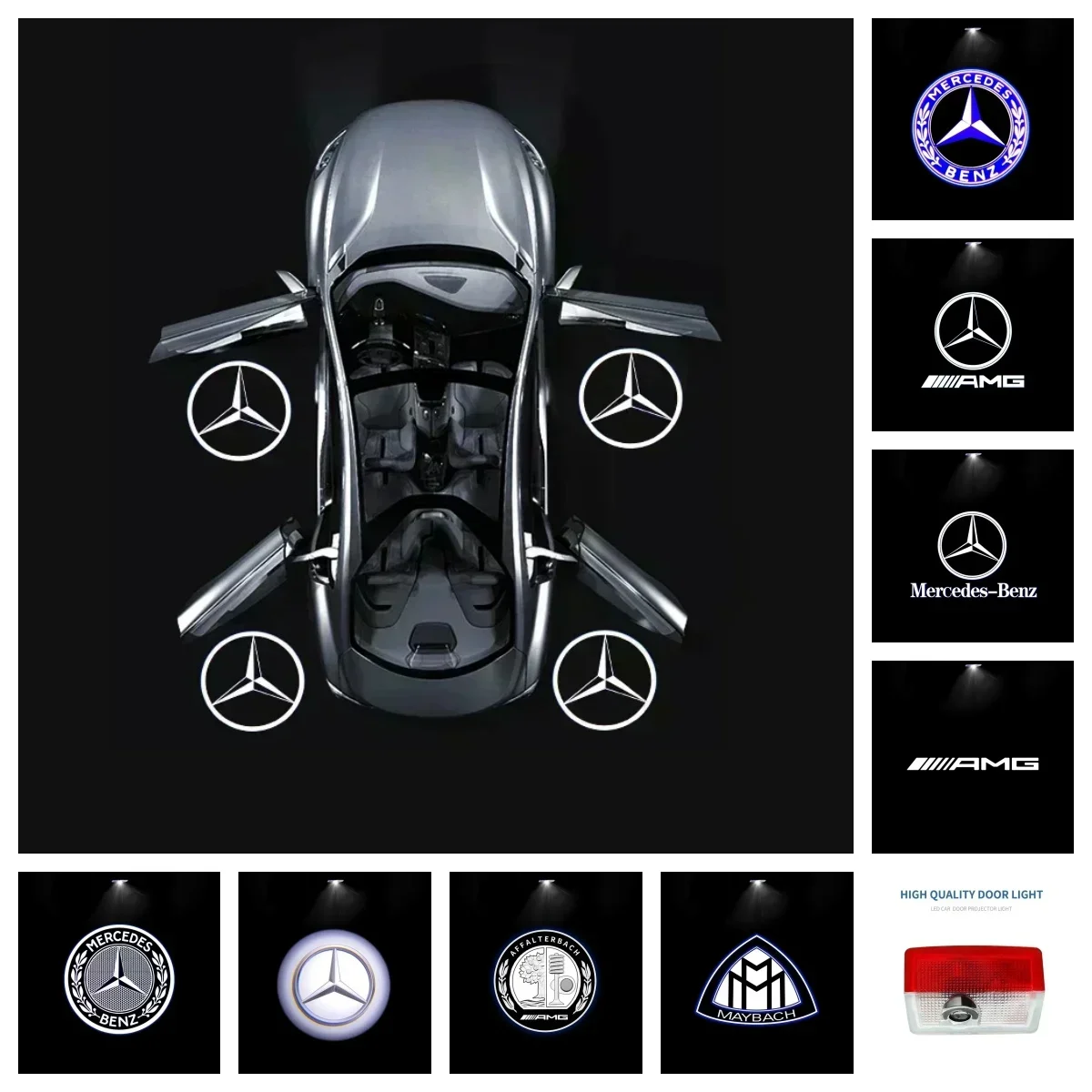 

2PCS LED Car Door HD Laser Projector Lights Door Welcome Lamp For Mercedes Benz W222 S Class S63 amg 2019 2016 2014 Accessories