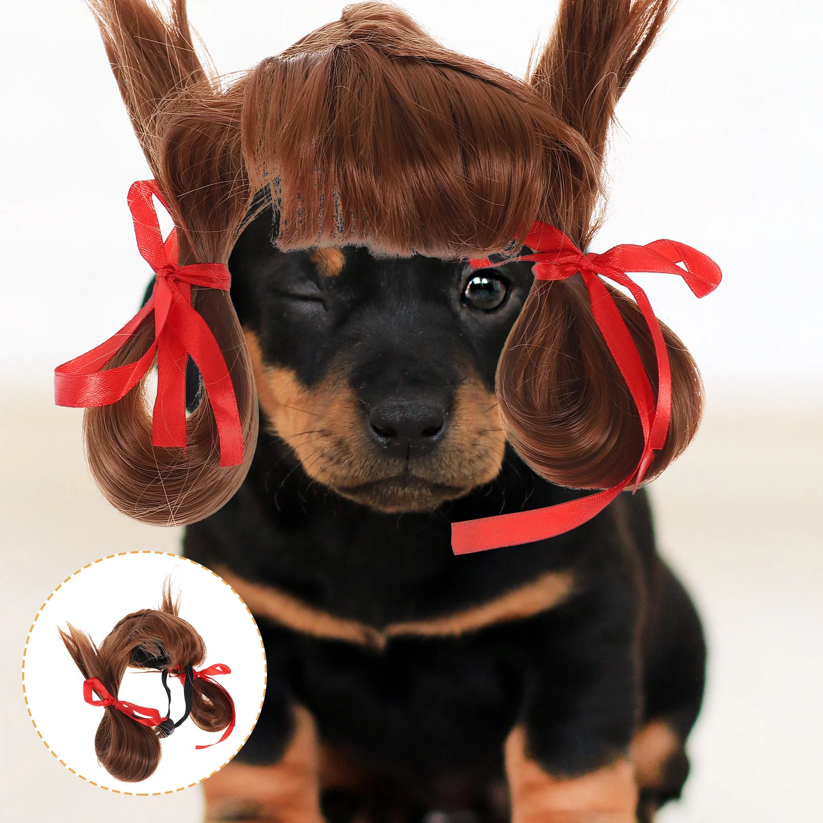 1 個スタイリング頭飾り人工ヘアアクセサリーペット猫犬用軽量通気性コスチュームパーティーの装飾犬ペット