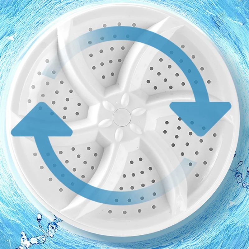 Mini Washing Machine USB Two-Way Rotating Turbine Portable Washing Machine For Sock Underwear For Travel