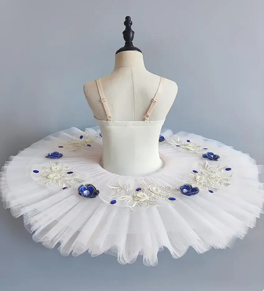 Ballet Tutu Profissional para Meninas, Panqueca de Tule para Crianças, Vestido Performance, Novo Estilo