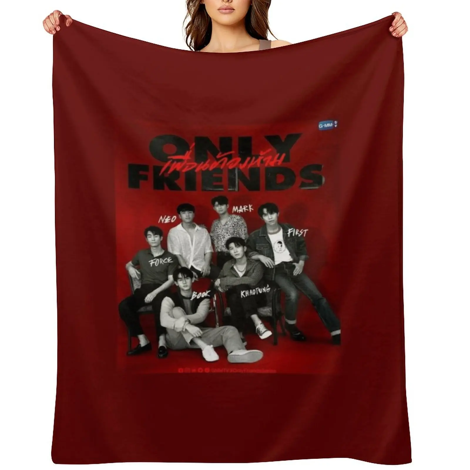 

Only Friends BL drama Thai Throw Blanket warm for winter Thermal Blankets For Bed Large Blankets