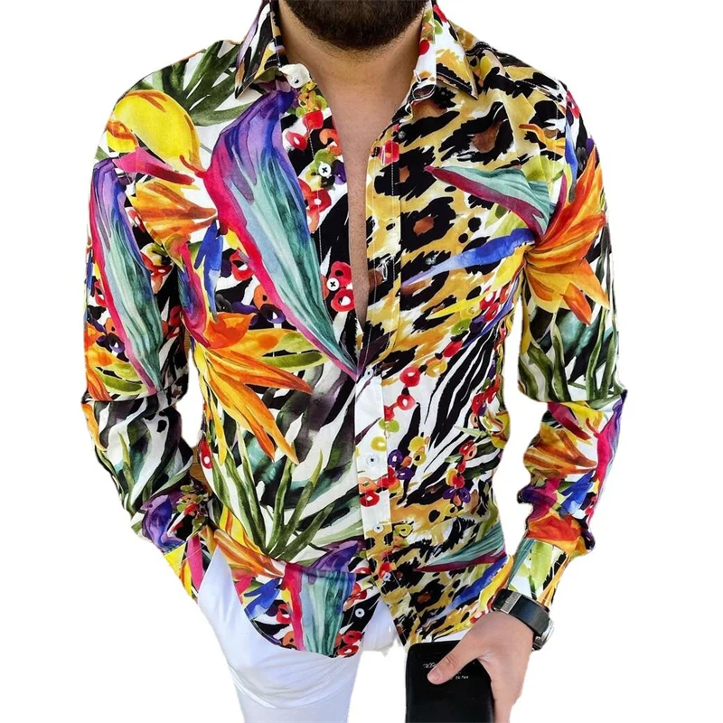 Spring Summer men's Tops Stretch Shirt Clear Pattern Y High Quality Material 2027 Hot Sale Fashion Trend Spring Summer S_6XL