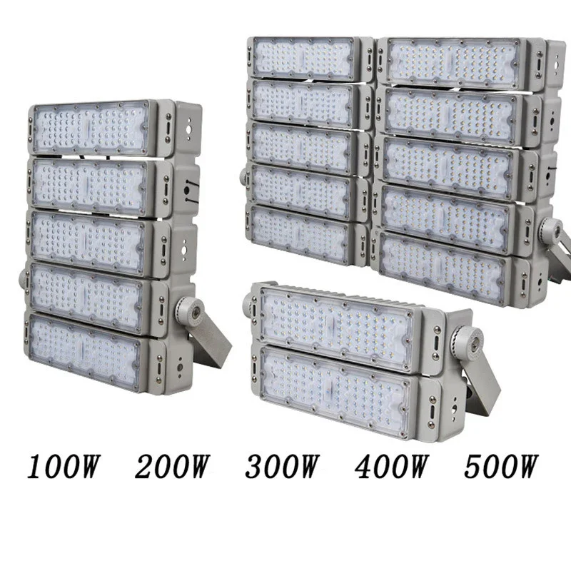 Luz LED impermeable para cancha de baloncesto IP66 para exteriores, luz para cancha de fútbol, reflector para estadio de 200W y 300W, AC85-265V de alto brillo