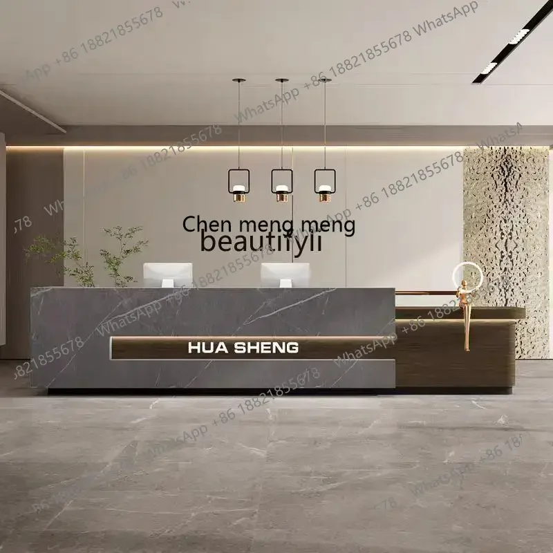 A182 C Company Front Desk Reception Desk Hotel Information Desk Property Office Bar Shop Paint Imitation Marble checkout page