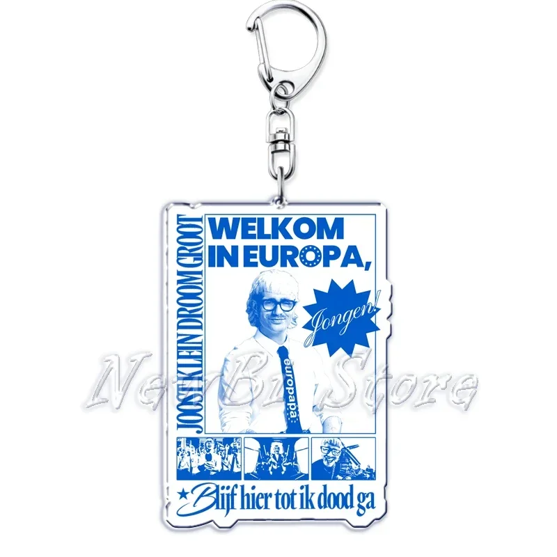 Netherlands Singer Joost Klein Keychain for Women Accessories Eurovision 2024 Europapa Pendant Keying Jewelry Friends Fans Gift