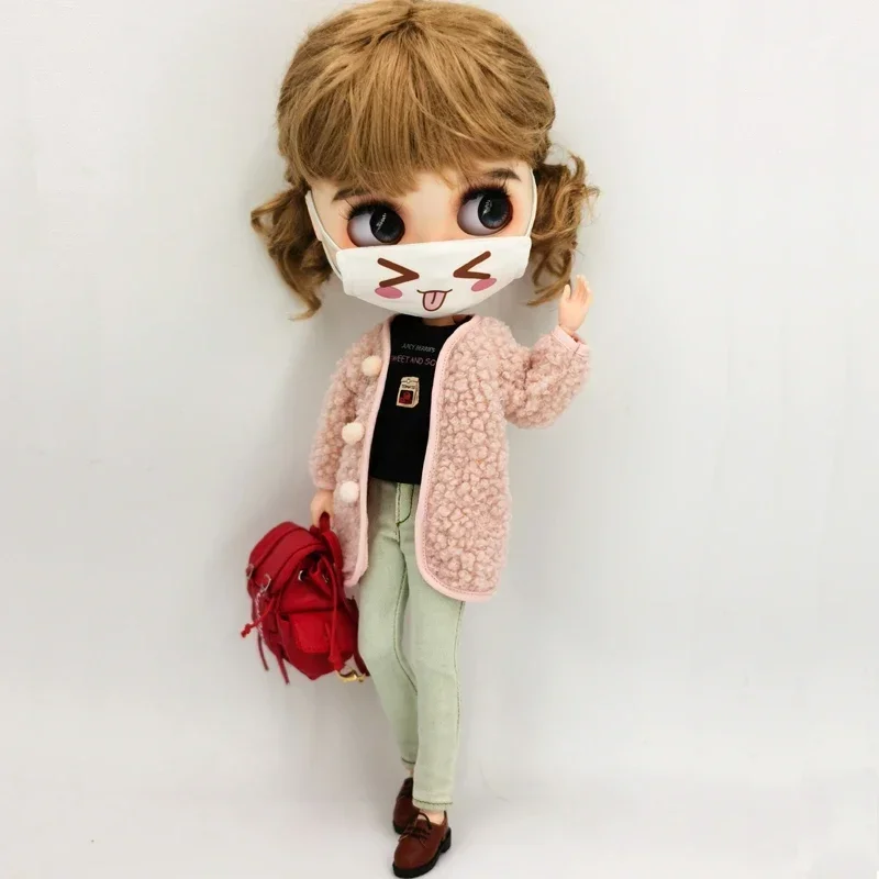 Blythe Doll Azone roupas, casaco de inverno, sapatos, botas, bolsas, brinquedos, OB24