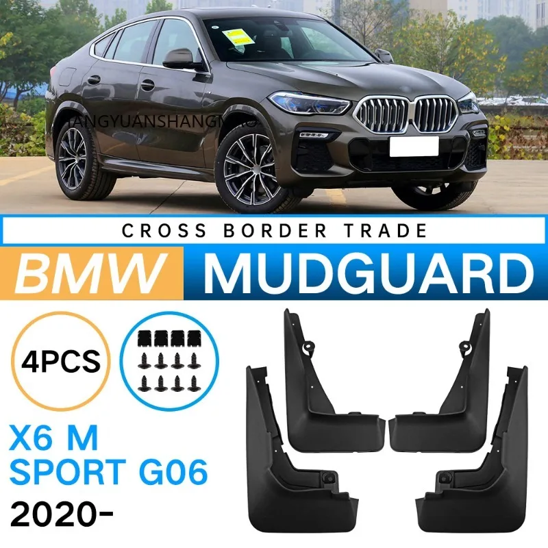 Mudguards For BMW X6 M Sport G06 2020-2024 Mud Flaps 4 Set Black Vehicle Exterior Accessories Fender Protection Customization