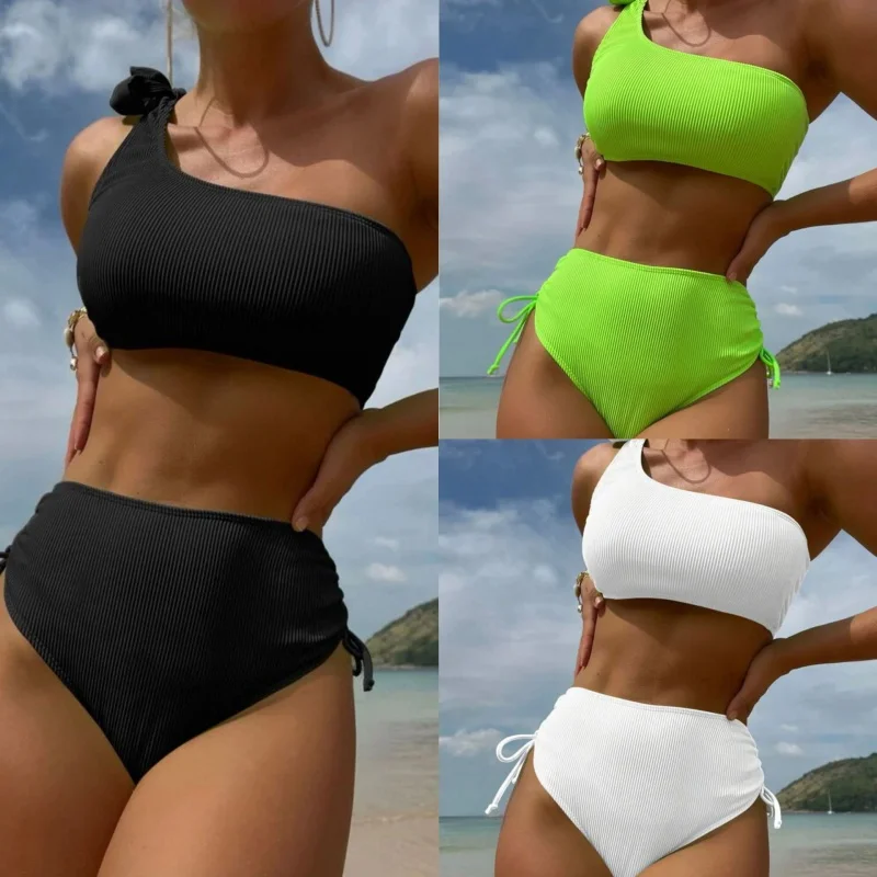 

New Sexy Solid Color Split BikinibikiniWomen's Lace Swimsuit