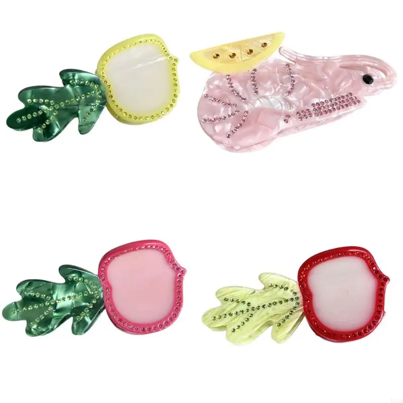 

L5YA Hair Clip Radish/Shrimp Hair Claw Clip for Thick Hair Grip Hair Clamps