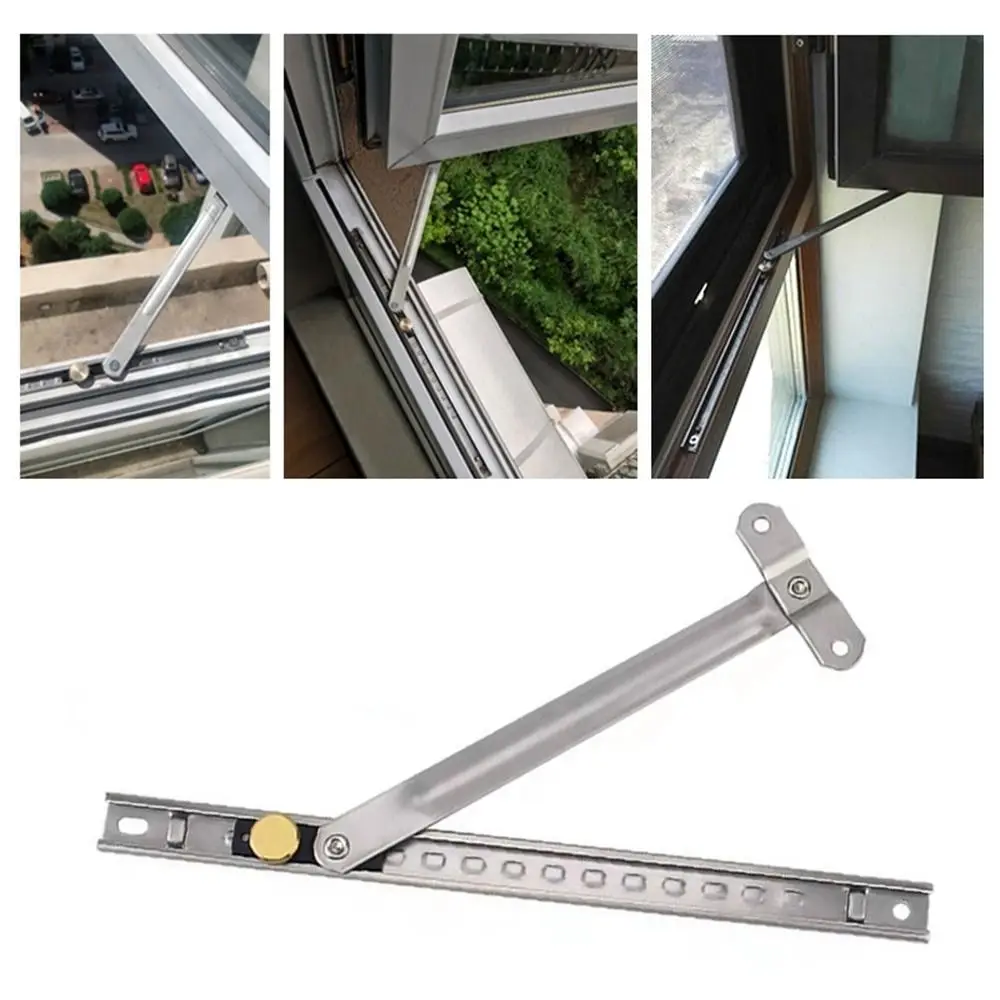 Stainless Steel Window Support Gusset Fixed Angle Controller Window Windproof Brace Hardware Windproof Children Safety Lock