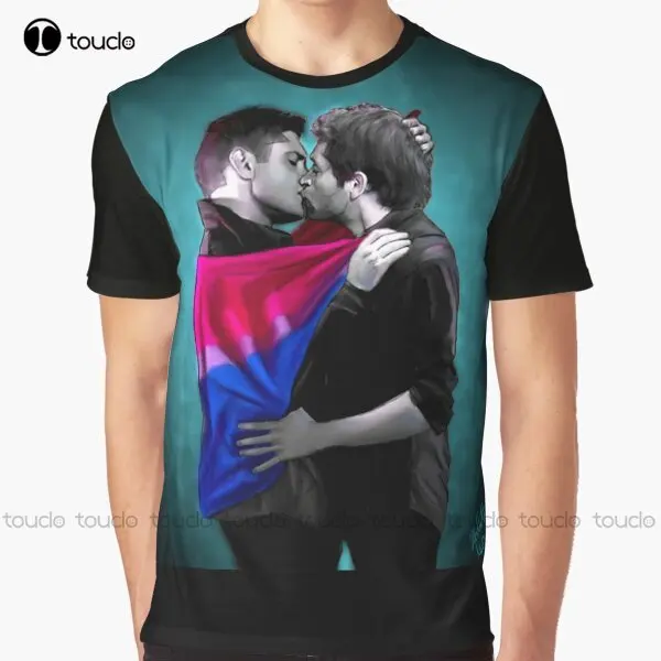 Bisexual Pride Destiel Graphic Destiel Supernatural Dean Winchester T-Shirt Funny Art Streetwear Cartoon Tee Christmas Gift