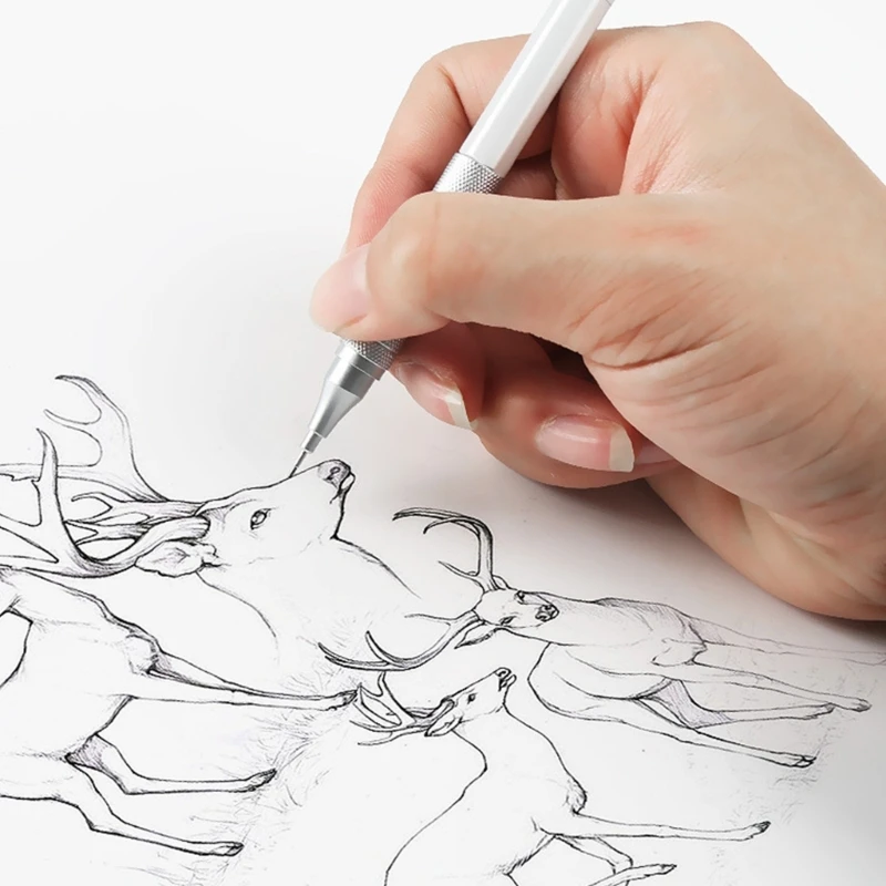 Conjunto lápis desenho com estojo mecânico lápis desenho automático d0ua