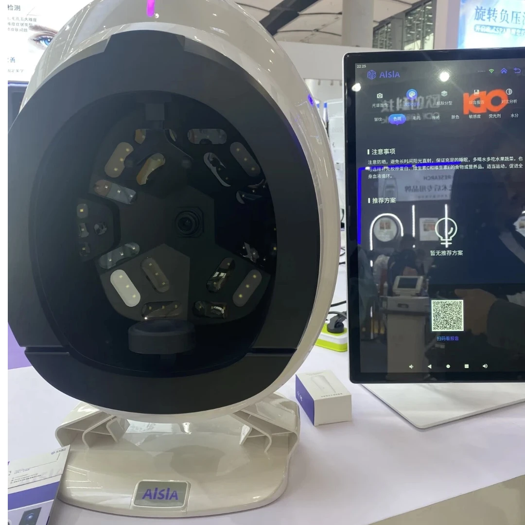 プロフェッショナルスキンアナライザー美容サロン15.6インチ3Dフェイシャルスキンアナライザーマシン8ライトスペクトルスキン分析スキャナー