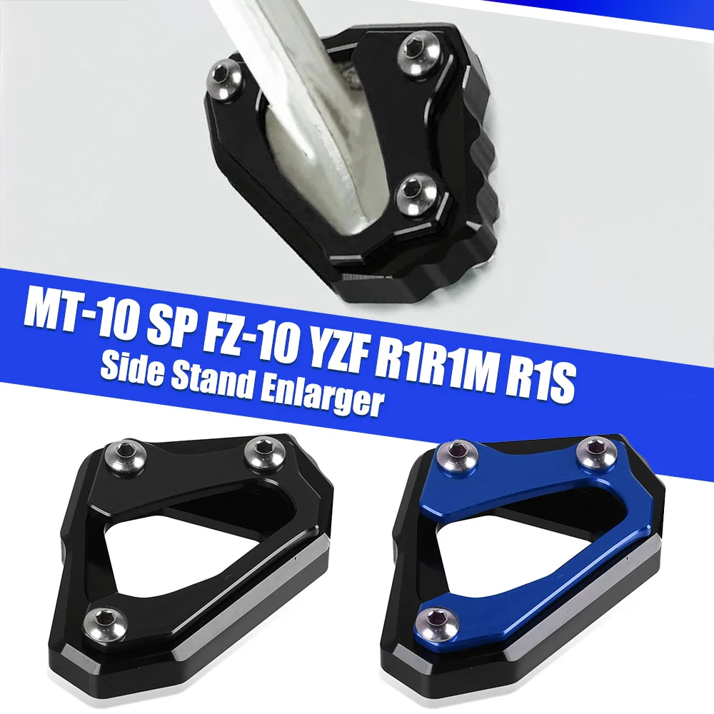 

Motorcycle For Yamaha MT-10 SP FZ-10 YZF R1R1M R1S 2015-2023 Kickstand Foot Side Stand Enlarge Extension Pad Support Accessories
