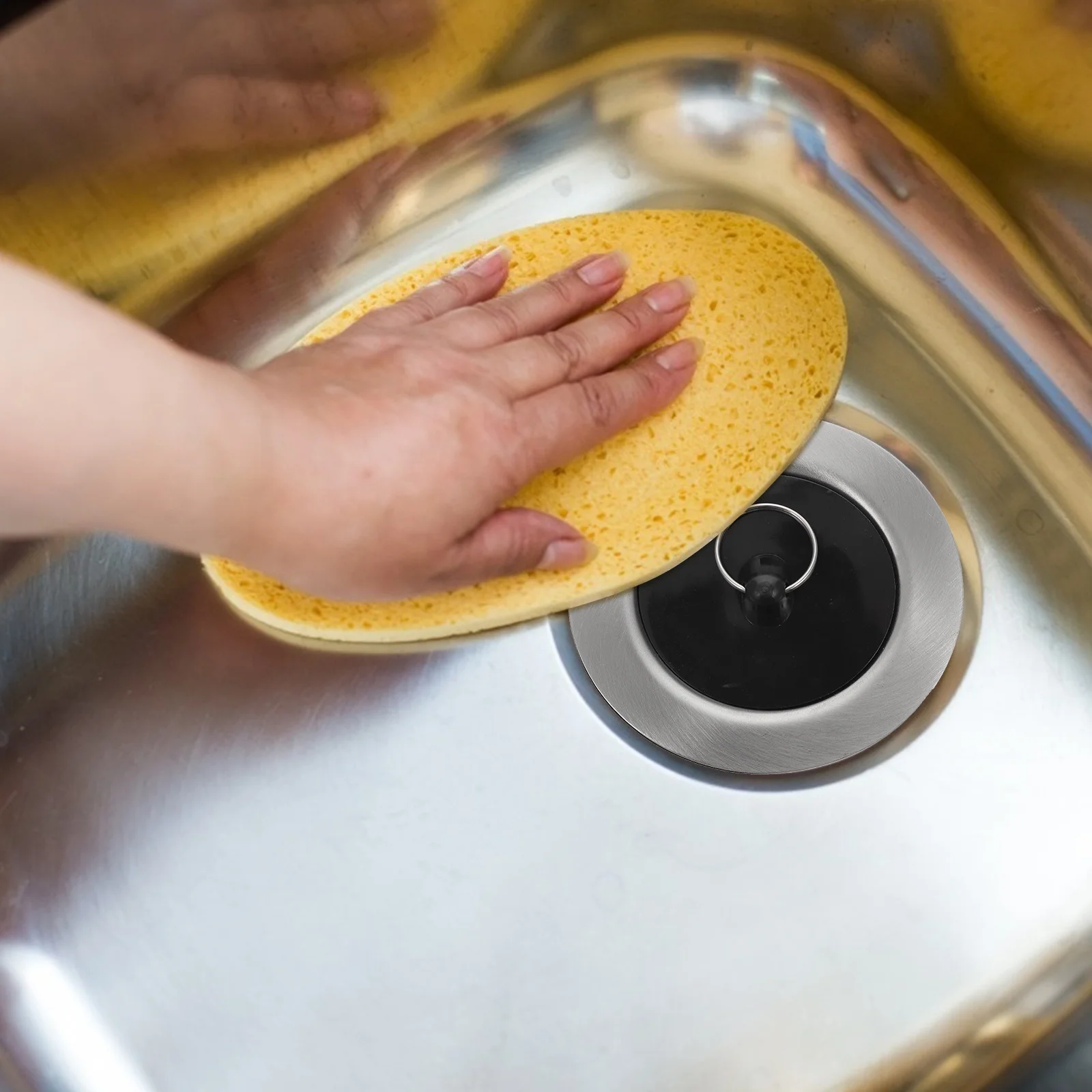 

Bathroom Kitchen Sink Stopper Large Stainless Steel Drain Cover Anti Clogging Bath Tub Sink Drain Stopper Kitchen Accessories