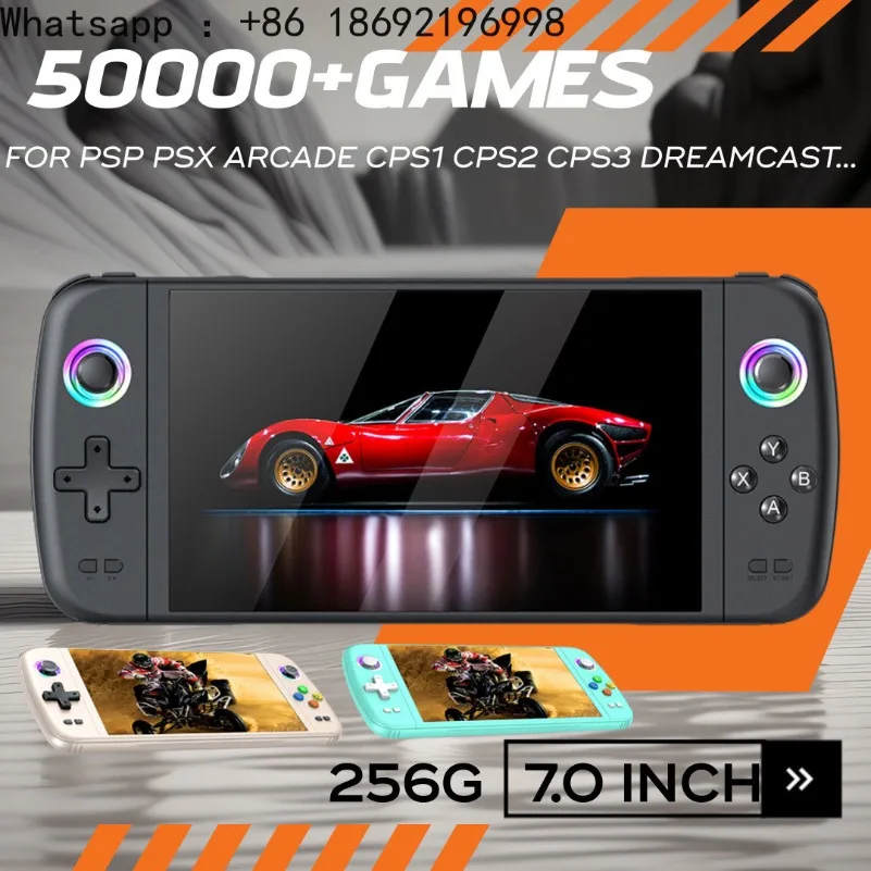 

Introducing the 256GB Handheld Game Player M27 with a 7-inch display, supporting PSP, ARC, 30+ simulators, and featuring an orig