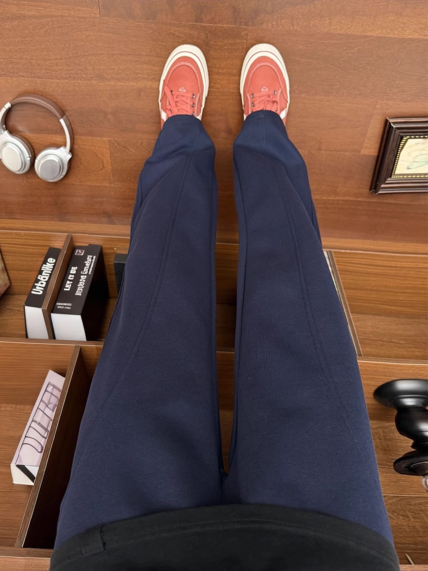 

Cleanfit American Sle Men's Sweatpants k Blue Spor Straight Leg Casual Pants Autumn Season mid Waist Long Pants