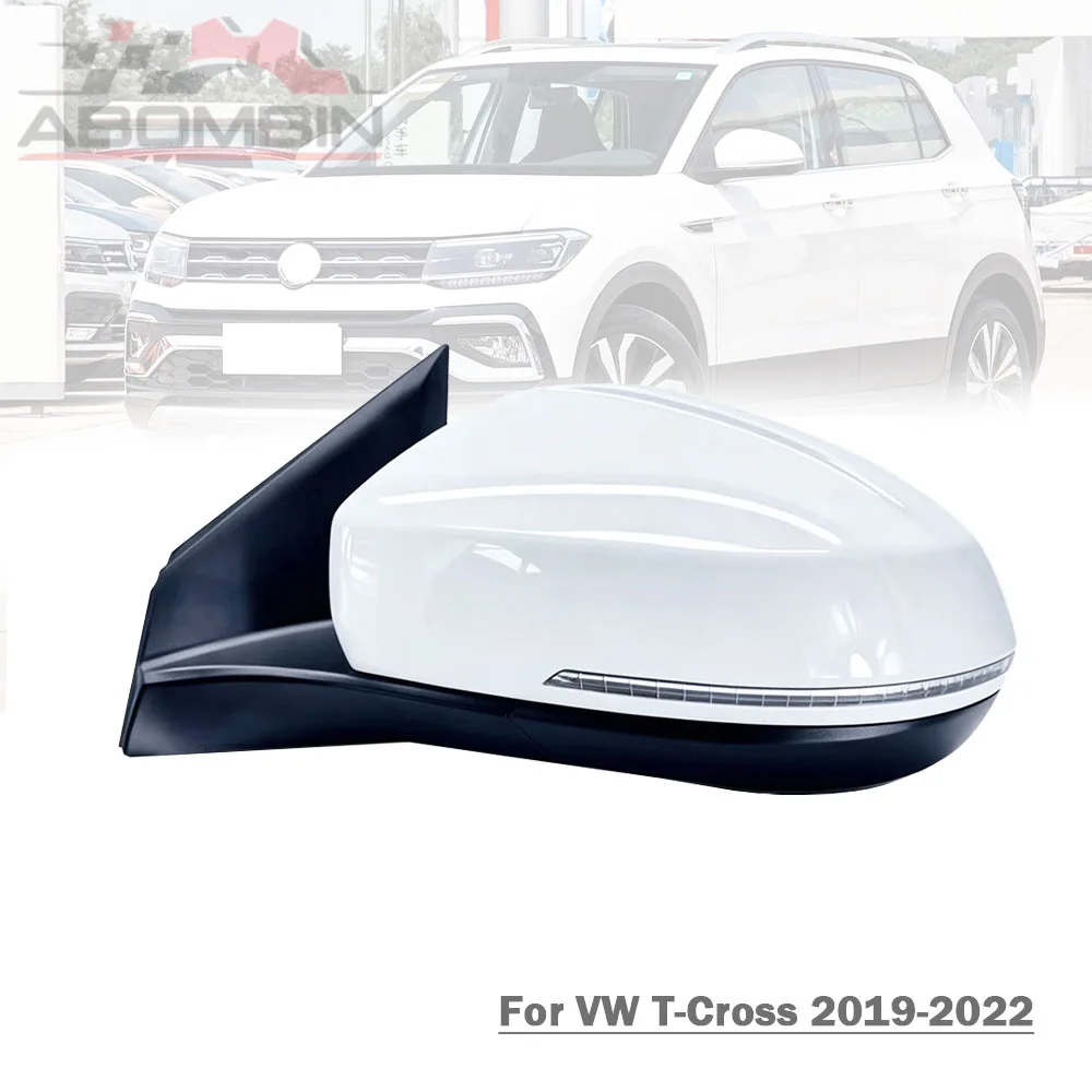 Side Rear View Mirror Assembly Turn Light Assy For VW T-Cross 2019 2020 2021 2022 6Wires