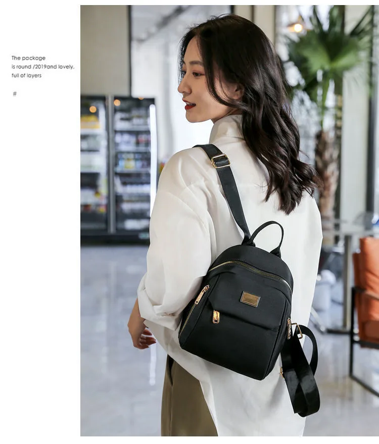 

Новый дизайн, женский компактный рюкзак, сумка через плечо, трансформируемая мини-оксфордская ткань, легкий повседневный уличный рюкзак