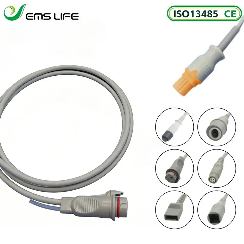 

EMSLIFE IBP-105 Medical Device Adapter Cable for Dg Patient 3.1m Length EOS Disinfecting CE ISO Certified Class I