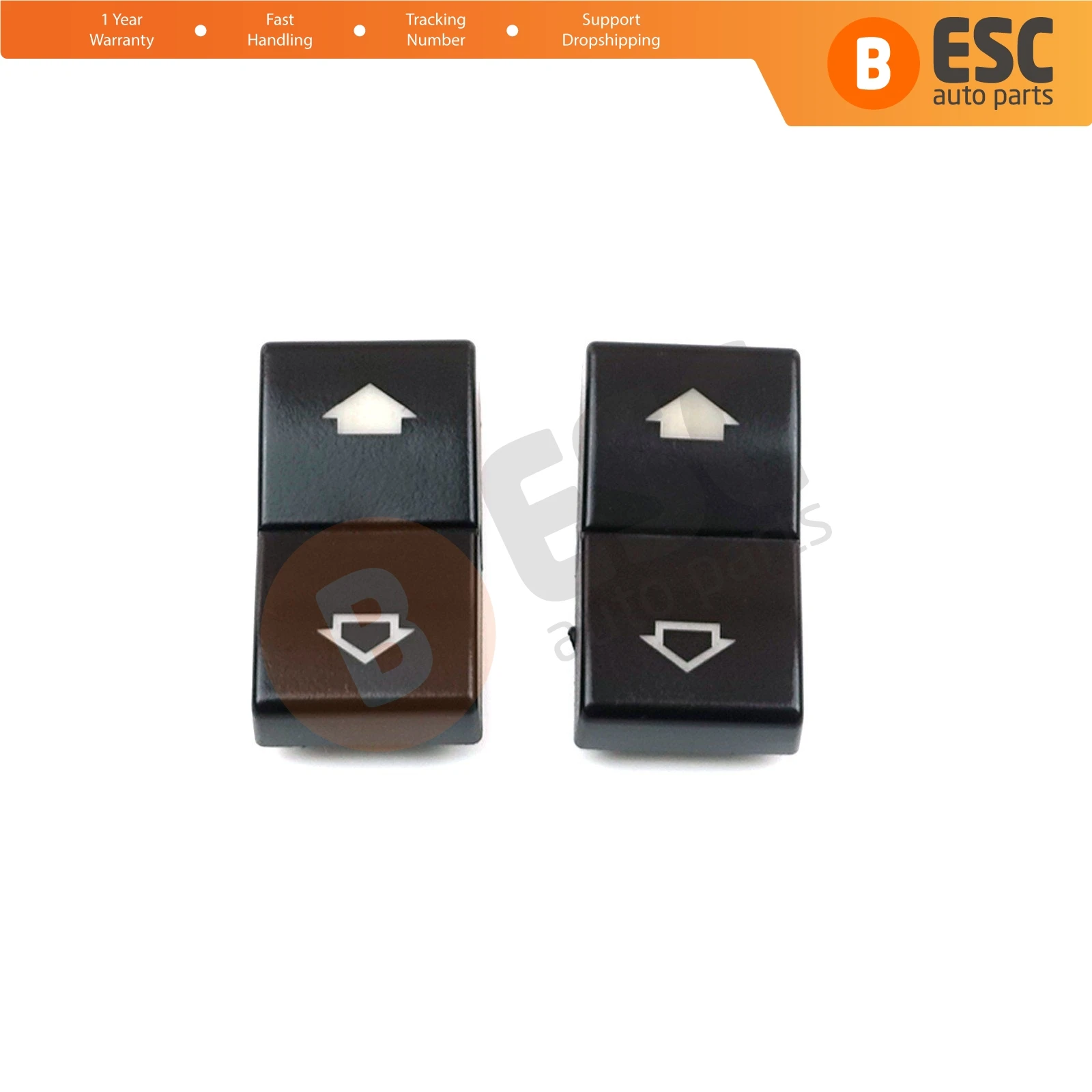 

ESC Auto Parts EDP585-1 2 Pieces Window Switch Button Cap Cover: 61316904309; 61318368974 for BMW E39 E38 Ship From Turkey