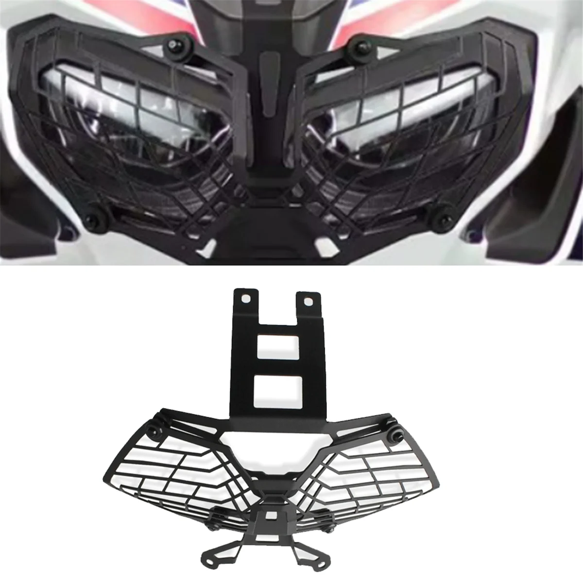 

T48C_Motorcycle Headlight Grille Guard Protector Cover Headlight Cover for Honda CRF1000L Africa Twin 2015-2021