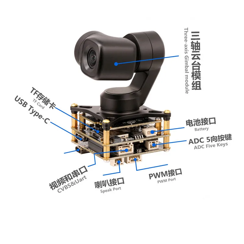 와이파이 변속기 PTZ 카메라, 3 축 PTZ 카메라, 4K @ 60FPS, 2.4G, 5G, 11MP