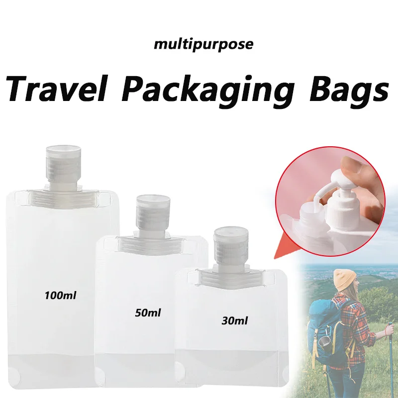 30/50/100 ml nachfüllbare Verpackungsbeutel Reiseutensilien Lotion Kosmetik Shampoo Duschgel tragbare Taschen Make-up-Flüssigkeitsflaschen