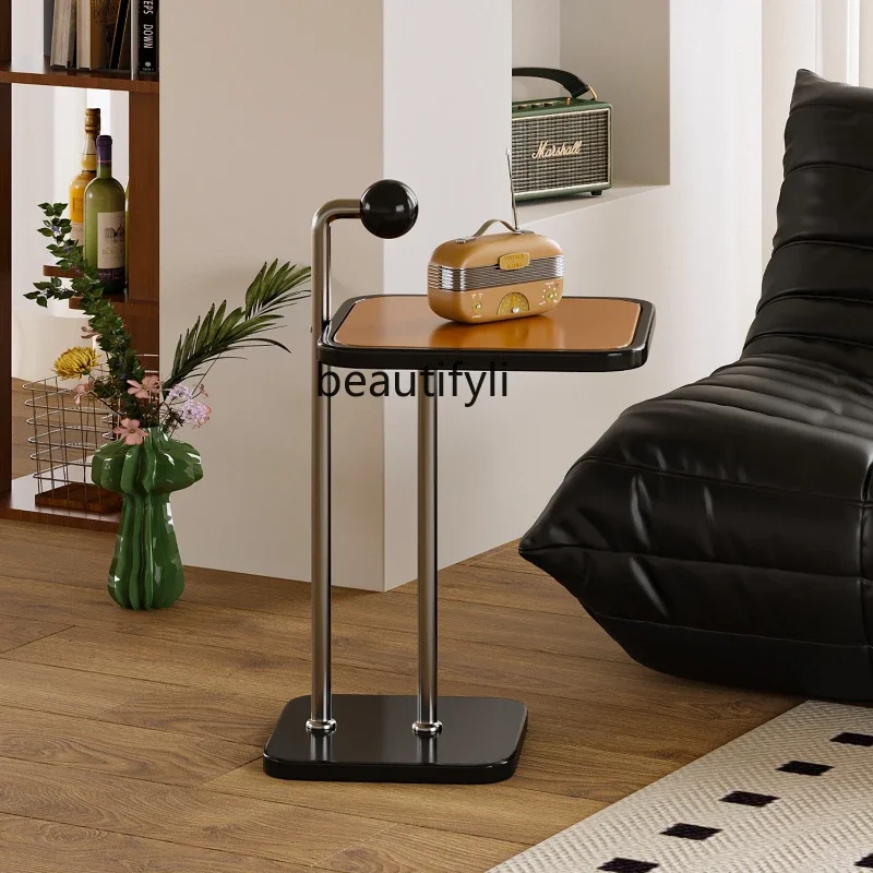 Art Retro Bauhaus Storage Rack Living Room Stainless Steel Mid-Ancient Sofa Side Table Portable Ball Side Table